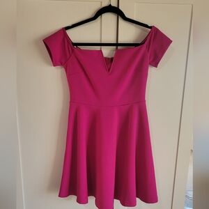 Vibrant Pink Skater Dress